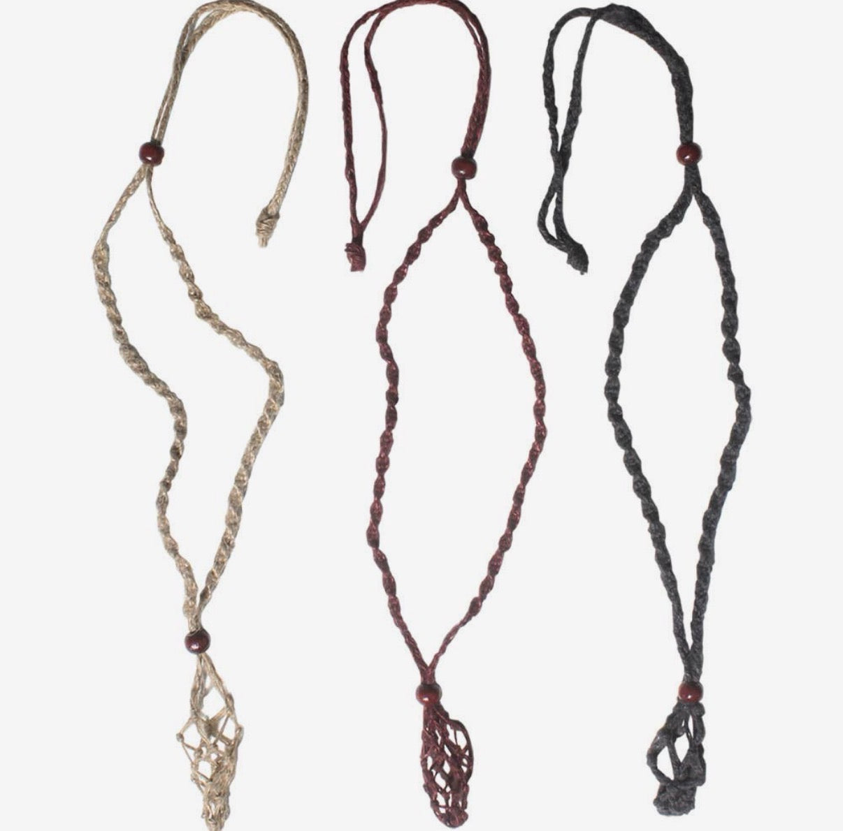 Hemp Woven necklace for stones
