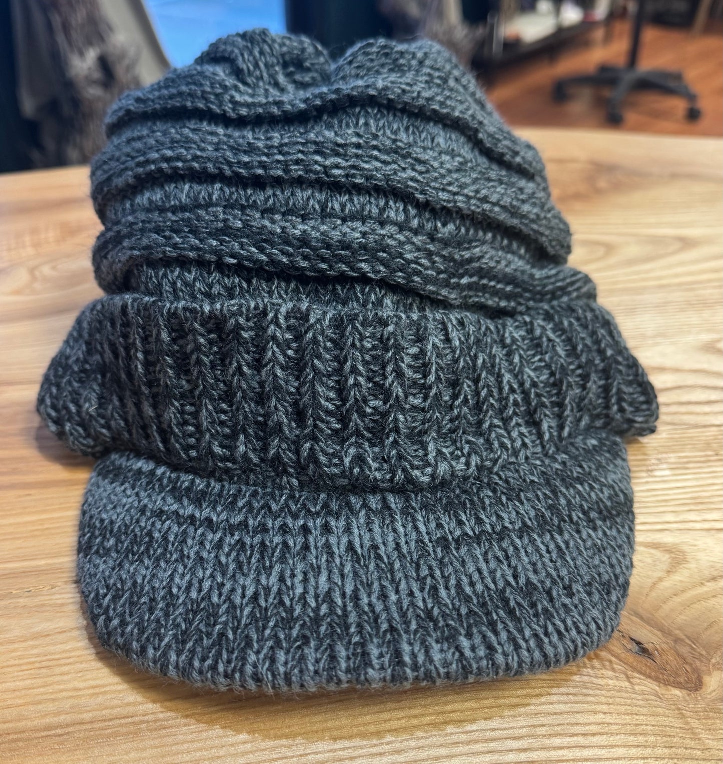 Knitted, Silk Lined,Brim Beanie