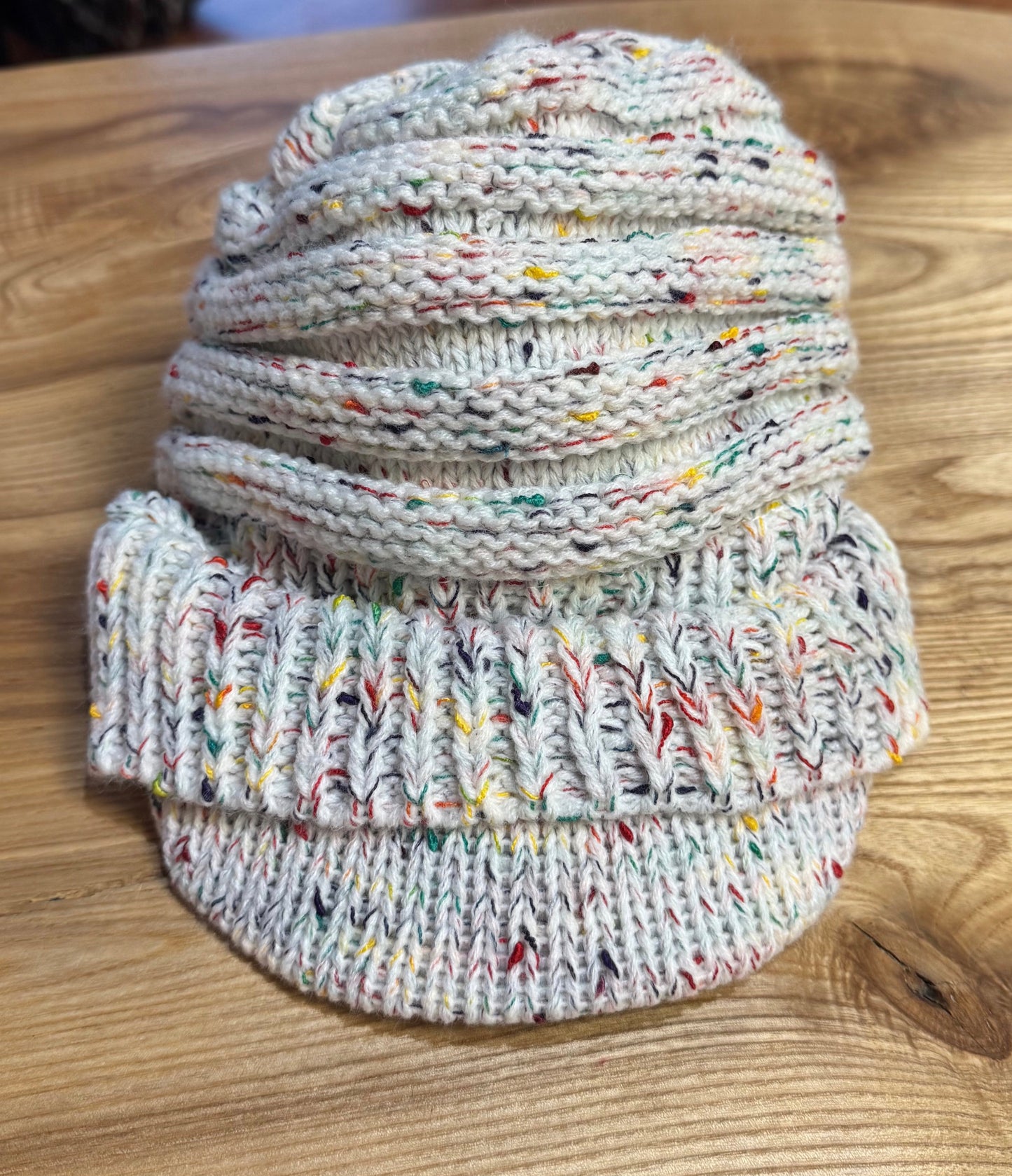 Knitted, Silk Lined,Brim Beanie