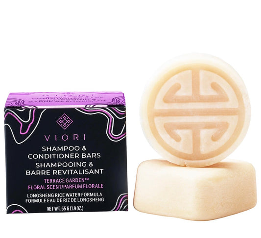 Viori Terrance Garden Travel Size Shampoo & Conditioner Bars