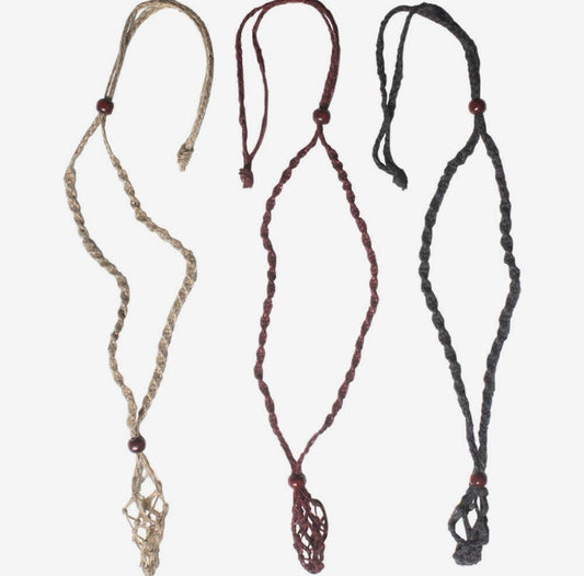 Hemp Woven necklace for stones