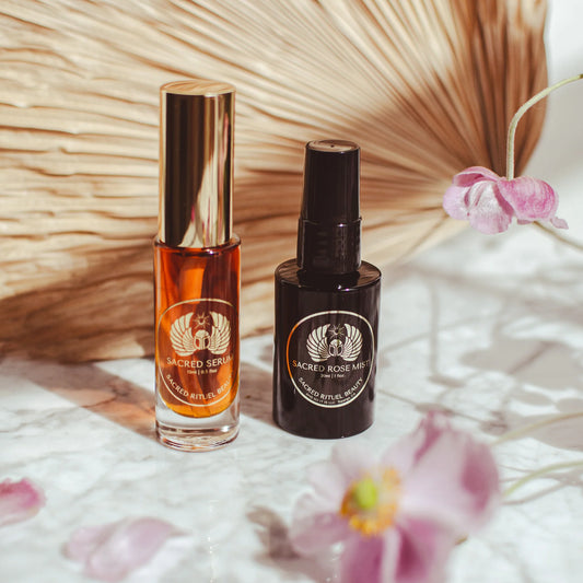 Sacred Rituel Sacred Serum and Rose Spray travel size combo